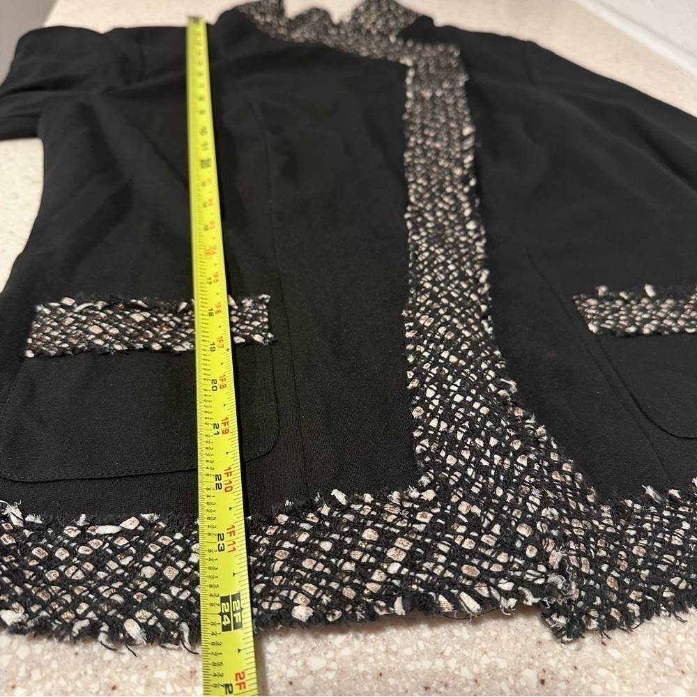 Lafayette 148 Eloise Jacket Formal Blazer Black Buttons Front Pockets Woven NWT - Picture 12 of 16